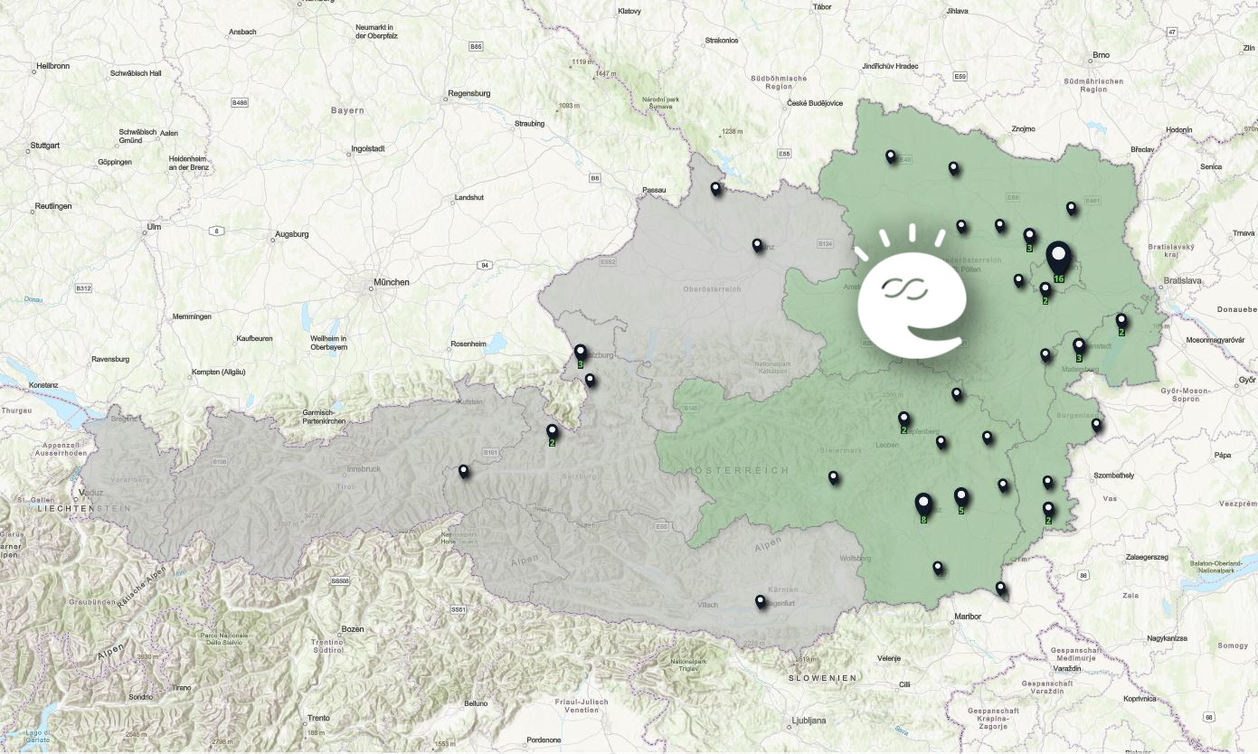 Mehr als 50 Forschungsprojekte im Portfolio von Green Energy Lab entwickeln österreichweit innovative Lösungen für eine nachhaltige Energiezukunft. Kernregionen von Green Energy Lab sind das Burgenland, Niederösterreich, Steiermark und Wien. © Green Energy Lab