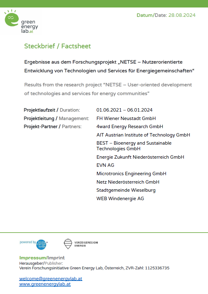 NETSE Ergebnis-Factsheet