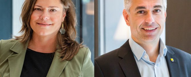 Collage der Portraitfotos von Andrea Edelmann und Christian Fink