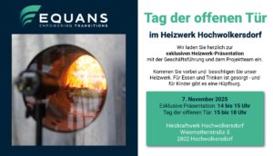 Informationsblatt zum Tag der offenen Tür im Heizwerk Hochwolkersdorf am 7. November 2025