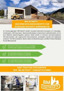 Hochformat-Flyer mit Informationen zu den BM Retrofit Demonstratoren