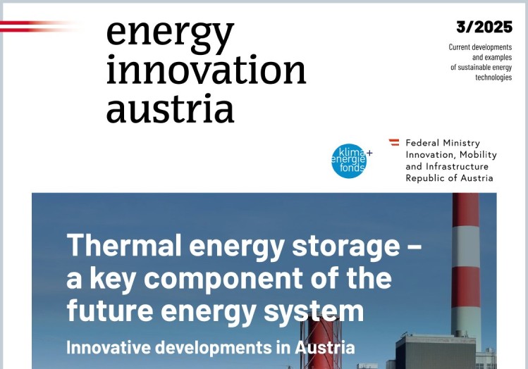 Cover of the issue “Heat storage in the energy system of the future” from the publication series “energy innovation austria” with a link to the PDF